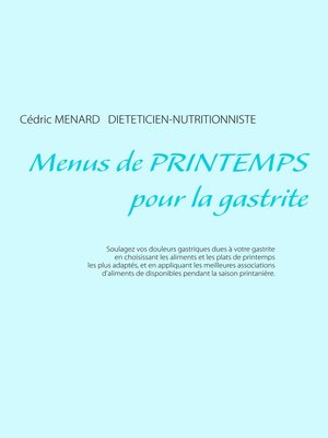 cover image of Menus de printemps pour la gastrite